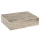 Caja-Joyero DKD Home Decor 20,5 x 13 x 5,5 cm Crema Hueso Resina