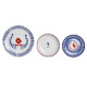 Set de Vajilla DKD Home Decor Porcelana Rojo Azul Blanco 27 x 27 x 3 cm 18 Piezas