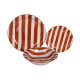Tableware Home ESPRIT Yellow Blue Red Stoneware Stripes Mediterranean 27,5 x 27,5 x 2,8 cm 18 Pieces