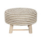 Reposapiés Home ESPRIT Yute Madera de eucalipto 50 x 50 x 30 cm