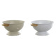 Escurridor Home ESPRIT Blanco Beige Bambú Acero Inoxidable 30 x 24,5 x 14 cm (2 Unidades)