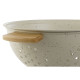 Escurridor Home ESPRIT Blanco Beige Bambú Acero Inoxidable 30 x 24,5 x 14 cm (2 Unidades)