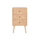 Mesita de Noche Home ESPRIT Natural Madera de Paulonia Madera MDF 42 x 34 x 70 cm