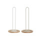 Portarrollo de Papel de Cocina Home ESPRIT Beige Gris Natural Metal Madera de caucho 15 x 15 x 31 cm (2 Unidades)