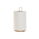 Portarrollo de Papel de Cocina Home ESPRIT Beige Gris Natural Metal Madera de caucho 15 x 15 x 31 cm (2 Unidades)