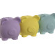 Hucha Home ESPRIT Dolomita Cerdo 13,5 x 11 x 11,5 cm (3 Unidades)