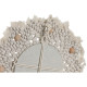 Juego de Espejos Home ESPRIT Blanco Cristal Macramé Boho 20 x 1 x 20 cm (3 Piezas)
