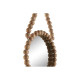 Juego de Espejos Home ESPRIT Natural Madera Cristal Scandi 15 x 1 x 24 cm (3 Piezas)