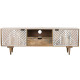 TV furniture Home ESPRIT White Mango wood 160 x 41 x 55 cm