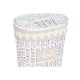 Laundry basket Home ESPRIT White Beige wicker 49 x 36 x 55 cm 3 Pieces