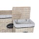 Cesto para la Ropa Sucia Home ESPRIT Blanco Marrón Negro Gris Natural Mimbre Shabby Chic 47 x 35 x 55 cm 5 Piezas