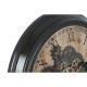 Wall Clock Home ESPRIT Black Golden Natural Crystal Iron Vintage 67 x 9 x 67 cm