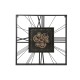 Wall Clock Home ESPRIT Black Golden Metal Crystal 80 x 8 x 80 cm