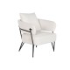 Armchair DKD Home Decor White Polyester Metal 70 x 67 x 86 cm