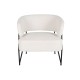 Armchair DKD Home Decor White Polyester Metal 70 x 67 x 86 cm