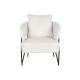 Armchair DKD Home Decor White Polyester Metal 70 x 67 x 86 cm