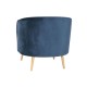 Armchair DKD Home Decor Blue Natural Polyester Velvet Wood Metal 78 x 78 x 78 cm