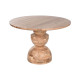 Mesa de Comedor Home ESPRIT Marrón Natural Acacia 115 x 115 x 76 cm