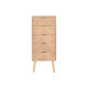 Cajonera Home ESPRIT Natural Madera de Paulonia Madera MDF 42 x 34 x 101 cm
