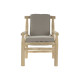 Sillón de jardín DKD Home Decor Natural Gris claro Teca 65 x 80 x 92 cm