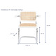 Floor chair DKD Home Decor White Silver Natural 65,5 x 62 x 79 cm