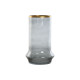 Portavelas Home ESPRIT Azul Dorado Cristal 21 x 21 x 35 cm
