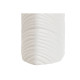 Jarrón Home ESPRIT Blanco Gres Tropical Hoja de planta 33 x 10 x 70 cm