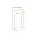 Toallero de Pie Home ESPRIT Blanco Natural Metal Bambú 45 x 22 x 85 cm