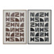 Painting Home ESPRIT Brown Black Beige Abstract Modern 63 x 3,8 x 93 cm (2 Units)