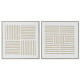 Painting Home ESPRIT White Beige Scandinavian 83 x 4,5 x 83 cm (2 Units)