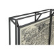 Juego de 3 cuadros Home ESPRIT Blanco Negro Mapamundi 222 x 8 x 140 cm (3 Piezas)