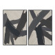 Cuadro Home ESPRIT Marrón Negro Beige Abstracto Moderno 83 x 4,5 x 123 cm (2 Unidades)