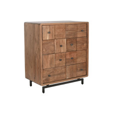 Cajonera Home ESPRIT Marrón Natural Metal Acacia Moderno 87 x 47 x 100 cm