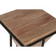 Small Side Table Home ESPRIT Brown Black Metal Acacia 41 x 41 x 67 cm