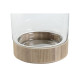 Jarrón Home ESPRIT Transparente Natural Madera Cristal 21 x 21 x 42 cm