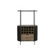 Botellero Home ESPRIT Negro Natural Metal Abeto 90 x 36 x 150 cm