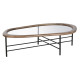 Mesa de Centro Home ESPRIT Marrón Negro Cristal Madera de abeto 120 x 69 x 33 cm