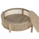 Mesa de Centro Home ESPRIT Natural Madera de abeto 75 x 75 x 49 cm