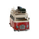 Desk lamp Home ESPRIT White Red Linen Metal 20 x 14 x 30 cm
