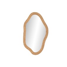 Wall mirror Home ESPRIT Natural Crystal Rattan Urban 71 x 2,5 x 120,5 cm