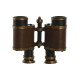 Figura Decorativa Home ESPRIT Marrón Bronce Prismáticos Vintage 17,5 x 16 x 7 cm