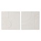 Wall Decoration Home ESPRIT White Modern Stripped 80 x 6 x 80 cm (2 Units)