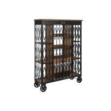 Estantería Home ESPRIT Marrón Negro Metal Abeto 107 x 34 x 148 cm