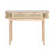 Console Home ESPRIT Yellow Golden Rattan Fir 100 x 40 x 76 cm
