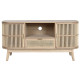 TV furniture Home ESPRIT Golden Natural Rattan Fir 120 x 40 x 60 cm