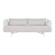 Sofá Home ESPRIT Blanco Beige Metal 180 x 66 x 66 cm