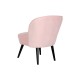 Armchair DKD Home Decor Black Light Pink Wood 60 x 70 x 78 cm