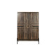 Cupboard Home ESPRIT Black Golden Natural Wood 85 x 38 x 134 cm