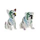 Figura Decorativa DKD Home Decor Multicolor Perro Lacado 20 x 12,5 x 17,5 cm (2 Unidades)