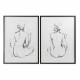 Cuadro DKD Home Decor 70 x 2,5 x 90 cm Mujer Moderno (2 Unidades)